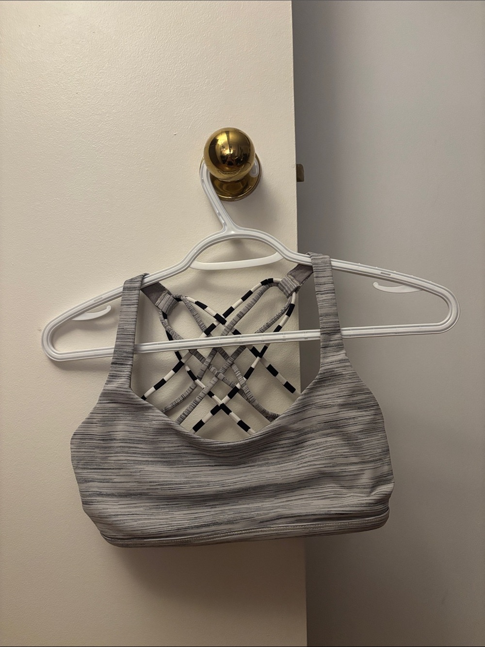 Lululemon Gray Strappy Back Sports Bra